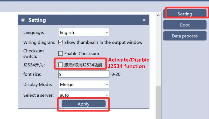 how to use CG FC200 J2534 function